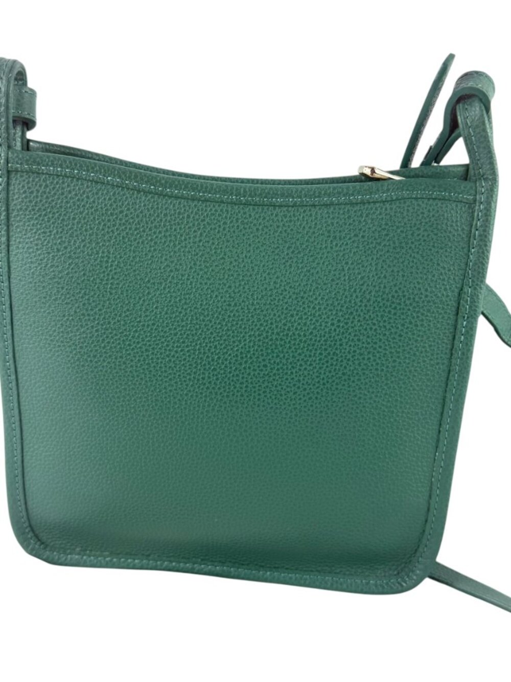LONGCHAMP Le Foulonne Teal Leather Small Crossbody Shoulder Bag Made in France - Picture 11 of 15